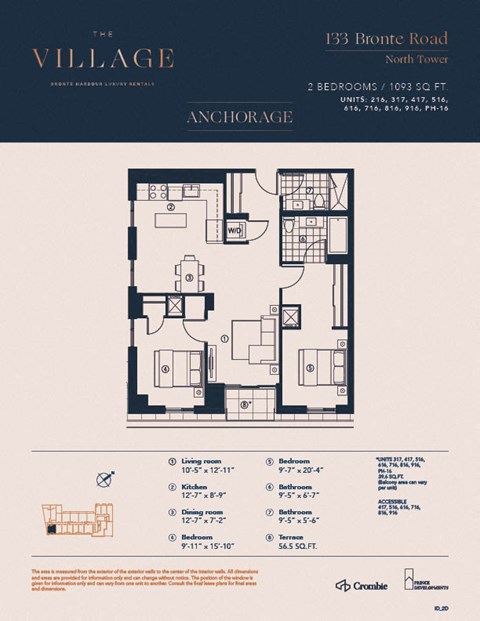 the village villas villa 1 bedroom floor plan